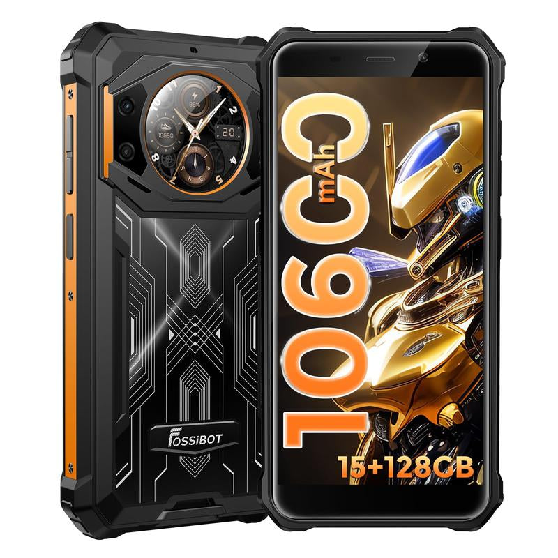 Fossibot F101 PRO 15GB+128GB 5.45-Inch Main & 1.32-Inch Innovative & Multifunction Rear Display 10600Mah Hac NFC Rugged Phone