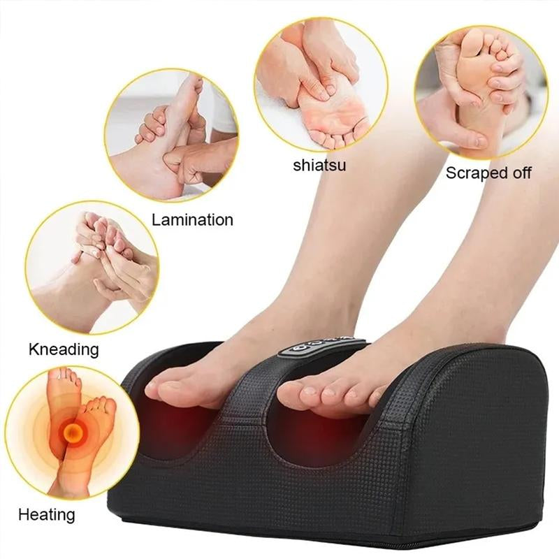 Shiatsu Foot Massager without Remote Control, Kneading and Rolling for Feet, Ankle,Fitness Equipment Foot and Calf Massager with Massage Rollers, Sports Massage, Foot Massage (Black) Foot Massager