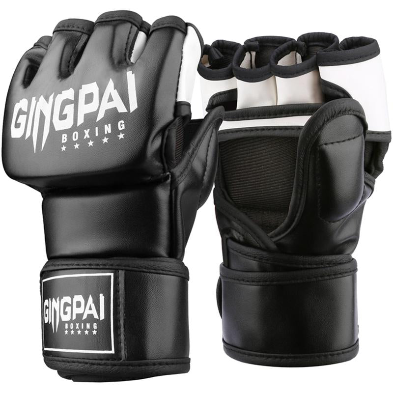 Professional MMA Boxing Gloves (1 Pair), Half Finger Boxing Gloves, Boxing Gloves for Men & Women, Sports Equipment for Home Gym