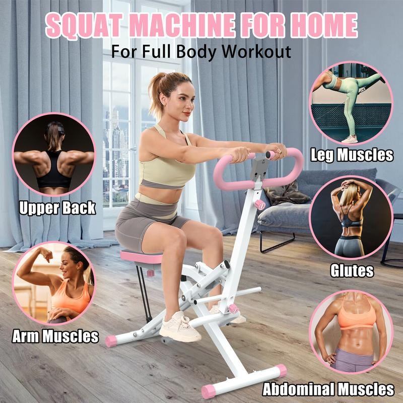 Squat Machine for Home, Assist Trainer for Glutes Workout Foldable with Resistance Bands,Easy Setup & Foldable,Glute & Leg Exercise Machine,330Lbs Weight Capacity.