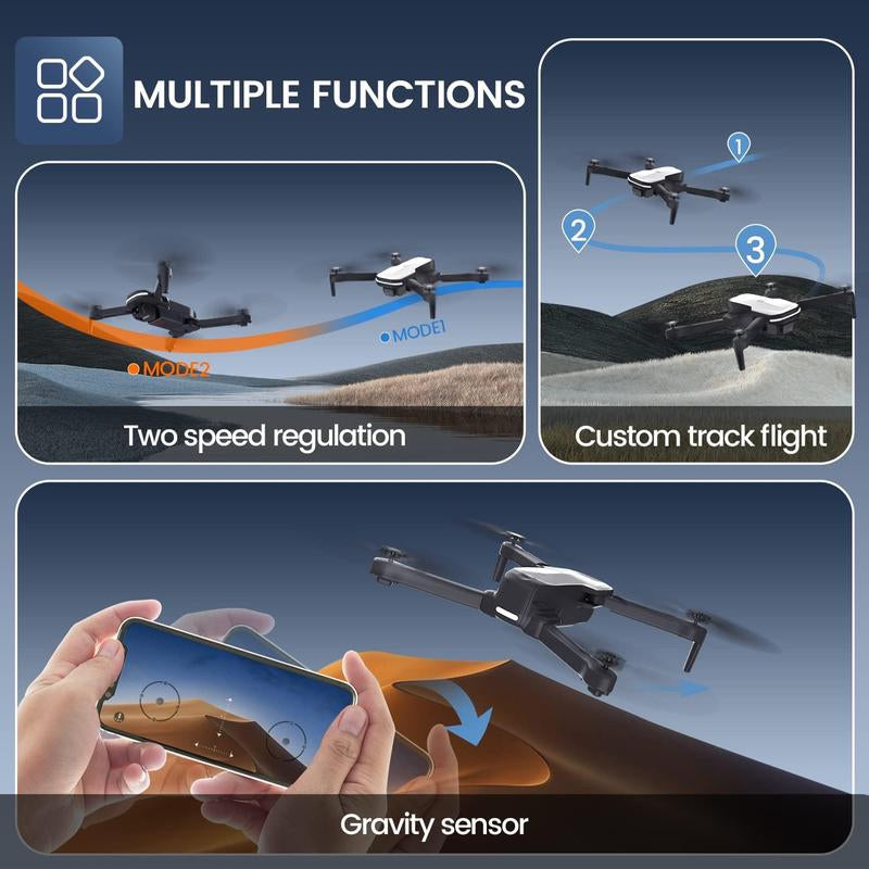 Holy Stone HS280 Foldable FPV Drone with Adjustable 1080P HD Wifi Camera, Lightweight RC Quadcopter Beginner, 2 Modular Batteries, Auto Hover.