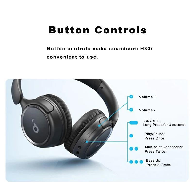 Soundcore Wireless Over-Ear Headphones, Wireless Bluetooth-Compatible Headset, Long Standby Music Earphones for Outdoor Sports, TV Watching, and Esports Games, Wireless Earphone