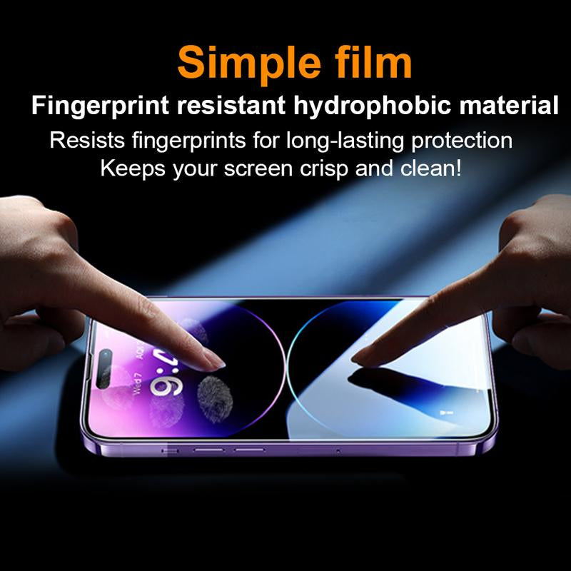 One Fish Screen Protector for Iphone 16/15/14/13/12/11/ X/ Series with Clear or Anti-Peeping Film and Dust-Free Bubble-Free Application [2 Pack] Anti-Peeping Anti-Fingerprint Fall Protection Reinforced Glass Protective Film