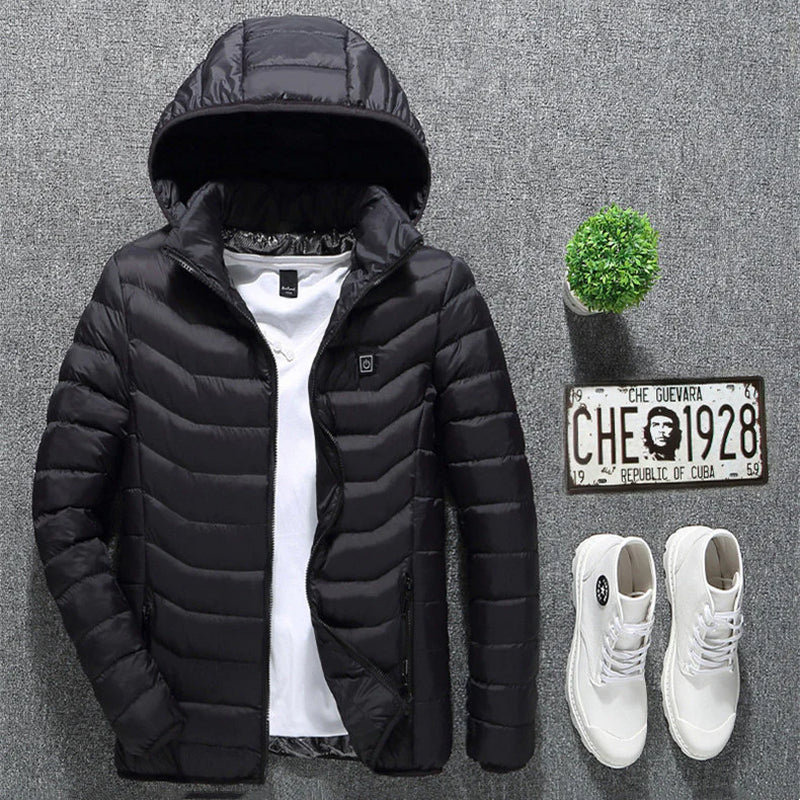 New Heated Jacket Coat USB Electric Jacket Cotton Coat Heater Thermal Clothing Heating Vest Men'S Clothes Winter