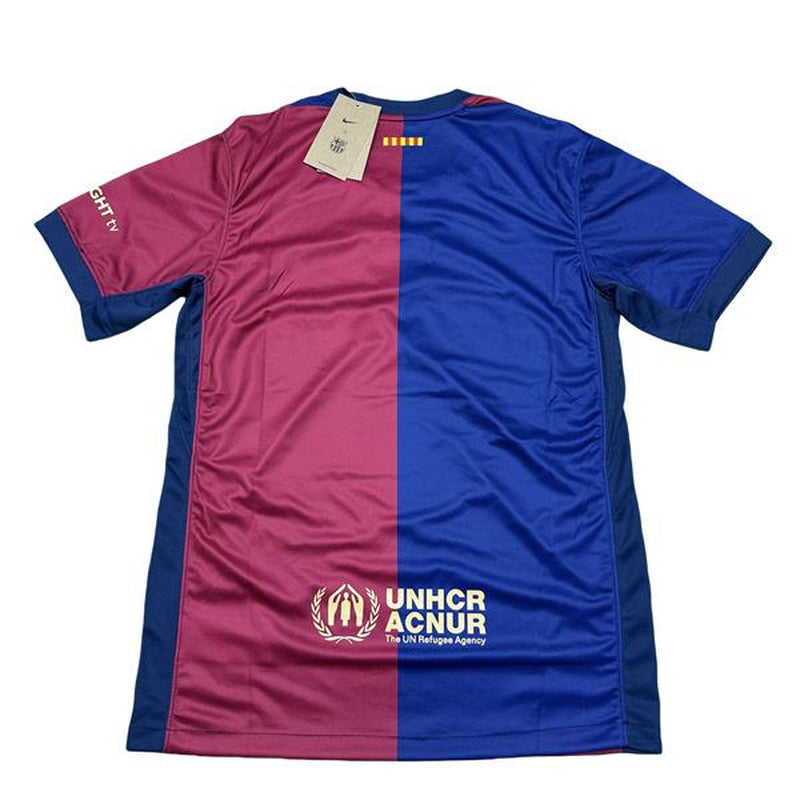 NIKE 2425 FC Barcelona Home Red and Blue Short Sleeve Top Vintage 125Th Anniversary Special Edition Soccer Jerseys Quick Drying