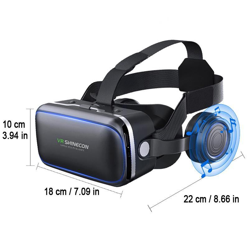 Multifunctional Virtual Reality Glasses, Head-Mounted Humanization Design 3D VR Glasses, VR Set for Gaming