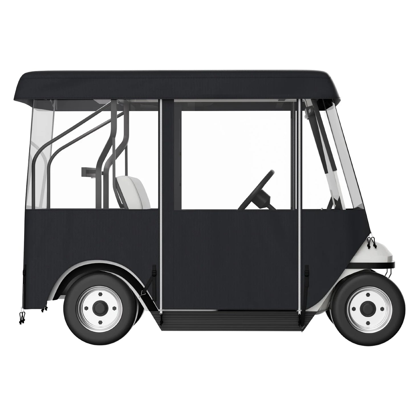 VEVOR Golf Cart Enclosure, 4-Person Golf Cart Cover, 4-Sided Fairway Deluxe, 300D Waterproof Driving Enclosure with Transparent Windows, Fit for EZGO, Club Car, Yamaha Cart (Roof up to 78.7''L)