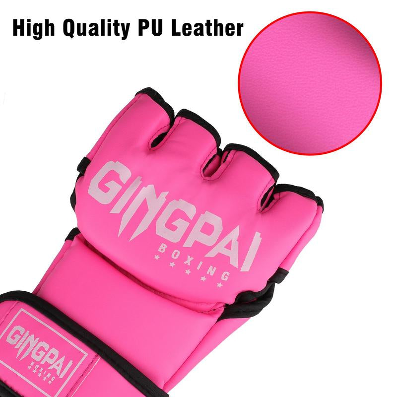 Professional MMA Boxing Gloves (1 Pair), Half Finger Boxing Gloves, Boxing Gloves for Men & Women, Sports Equipment for Home Gym