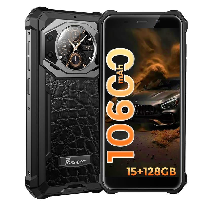 Fossibot F101 PRO 15GB+128GB 5.45-Inch Main & 1.32-Inch Innovative & Multifunction Rear Display 10600Mah Hac NFC Rugged Phone