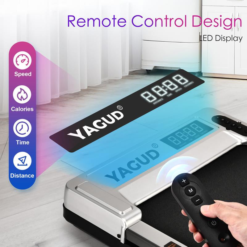 Yagud/Pro Size, under Desk Walking Mat Treadmill, Home/Office Walking Machine with Remote Control and LED Display