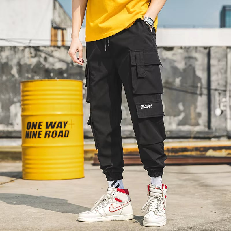 Streetwear Mens Hip Hop Jogging Pants Casual Men Trousers Big Size Loose Sweatpants Male 2023 New Multi Pocket Harem Pants 5XL